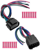Headlights Connector Harness Wire Fit for Chevrolet Silverado 1500 2500 HD 2007-2015, Male and Female Plug Harness Pigtail Replace 22853027 22853028, 8Pin