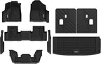 LASFIT Floor Mats & Trunk Mat & Backrest Mats for Acura Mdx 2022-2026 Cargo Mat All Weather TPE Mats Custom Fit Floor Liner for Mdx 1st & 2nd & 3rd Row Car Mats & Cargo Liner, Black, Easy to Clean
