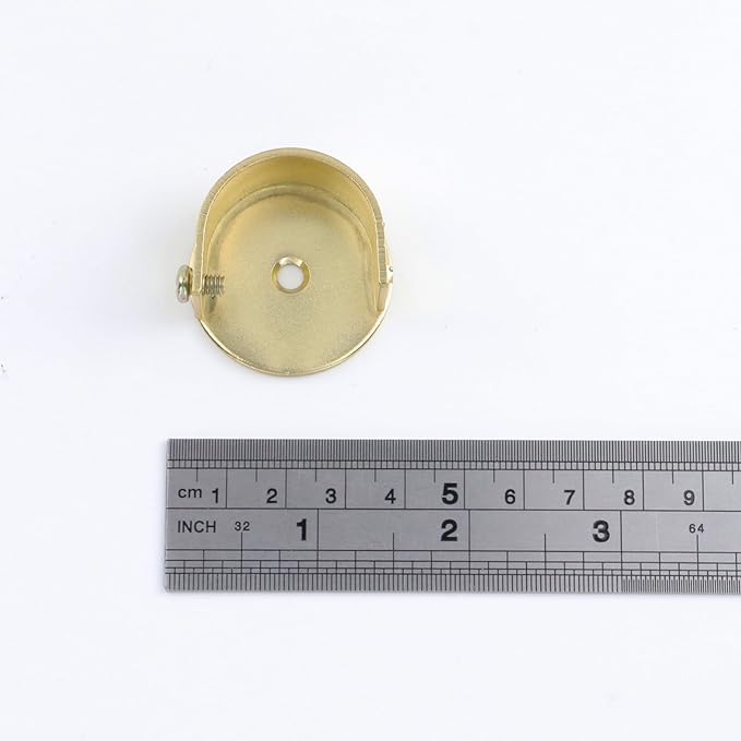 T Tulead U Shape Shelf Support Bracket Aluminum Alloy Flange Socket Holders Closet Rod Bracket 1.1-Inch Light Golden 8PCS wit