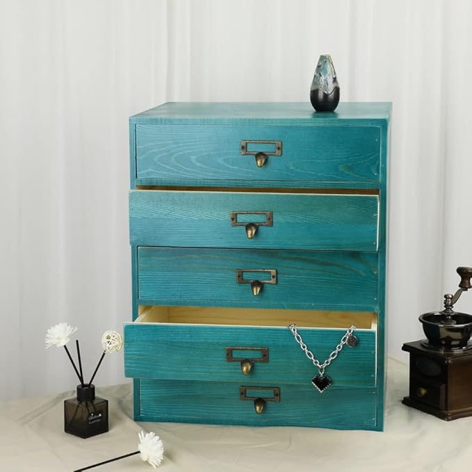 Large Wooden Drawers Rustic Desk Organizers and Accessories Wooden Storage Dox with Drawer Paper Storage Drawers Wood File Or