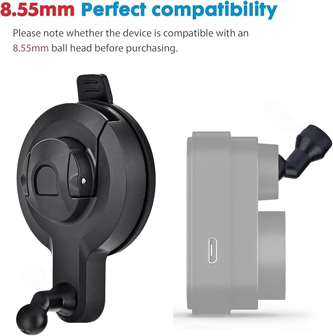 The Universal Car Dash Cam Suction Cup Holder is Compatible with Garmin Mini/Mini 2/Min 3 30 35 45 46 55 56 65W 66W 67W X110 X210 X310/Speak Plus.