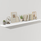 Fun Memories 72 Inch Floating Shelves for Wall, Fireplace Mantel Shelf with Invisible Heavy Duty Bracket, 8 Inch Deep Storage