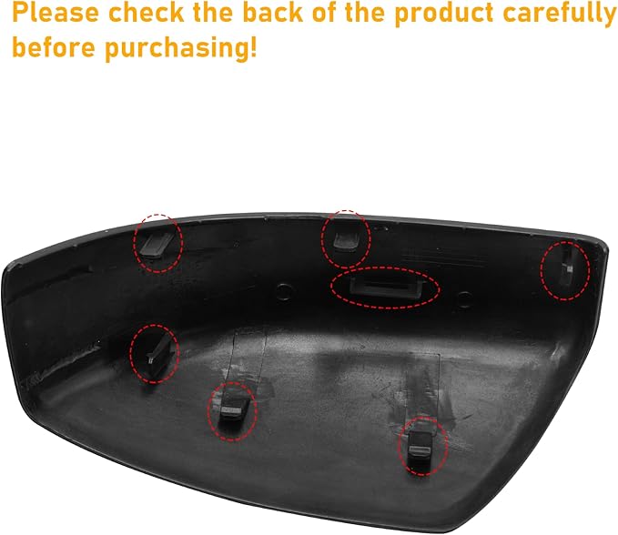 Moonlinks Compatible with Nissan Sentra 2013 2014 2015 2016 2017 2018 2019 Right Side Mirror Cover Replacement, Glossy Black Right Passenger Side Door Rearview Side Mirror Cap Trim