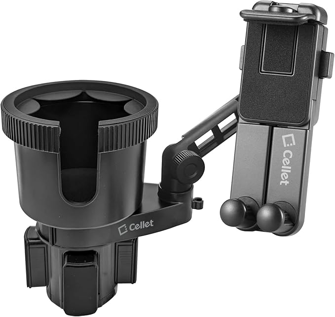 Cellet Tablet Mount with a Cup Holder Base Compatible for Apple iPad Pro, Air, Mini, Samsung Galaxy Tab, Surface Go (Extra Cup)