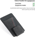 BETTERHUMZ Sunglasses Holder For Car Visor Compatible with BMW X5 X6 X7 4 5 6 7 Series for Alcantara Glasses Holders Cowhide Eyeglasses Card Case Clip Interior Accessories (with Cowhide)