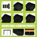 Golf Trunk Organizer, 2 Layer Golf Storage Bag, Waterproof Car Golfer Organizers with Ventilation Compartment for 2 Pairs