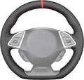 MEWANT Hand Stitch Car Steering Wheel Protector Wrap Cover for Chevrolet Camaro 2017-2022 Steering Wheel Accessories