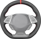 MEWANT Hand Stitch Car Steering Wheel Protector Wrap Cover for Chevrolet Camaro 2017-2022 Steering Wheel Accessories