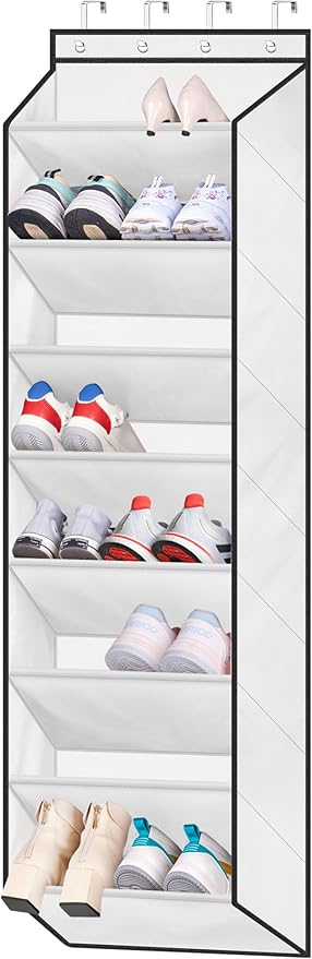SLEEPING LAMB Over The Door Shoe Organizer for Closet, Kids Sneaker Storage for Hanging Shoe Rack for Door with Large Deep Po