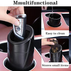 Car Trash Can Bin with Lid - 2 Packs Garbage Can Cup Holder - Black Mini Leakproof Vehicle Trash Bin with 40pcs Trash Bags - Car Organizers and Storage for Front Back Seat Accessories