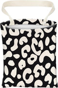Car Trash Can, Cute Car Trash Bag, Hanging Car Organizer and Storage Bag, Trash Bin for Car Accessories, Vehicle, Travelling, Camping Black White Leopard