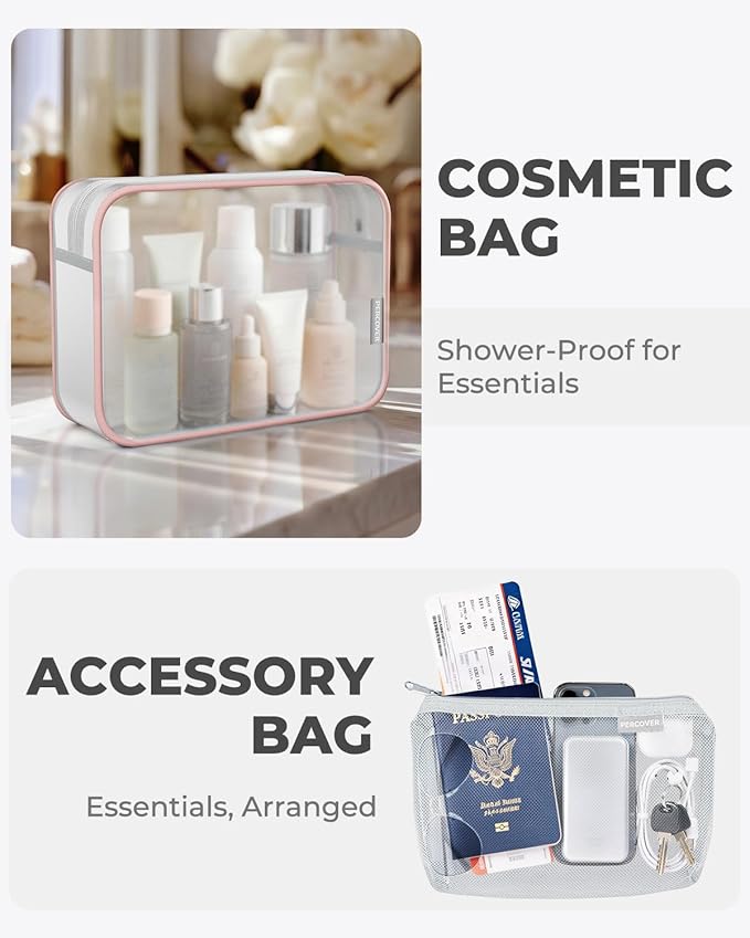 Percover Compression Packing Cubes 10-Piece Set, Packing Cubes Compression for Travel with Toiletry Bag, Laundry Bag & Shoe B