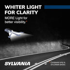 SYLVANIA - H1 SilverStar - High Performance Halogen Headlight Bulb, High Beam, Low Beam and Fog Replacement Bulb, Brighter Downroad with Whiter Light (Contains 2 Bulbs)
