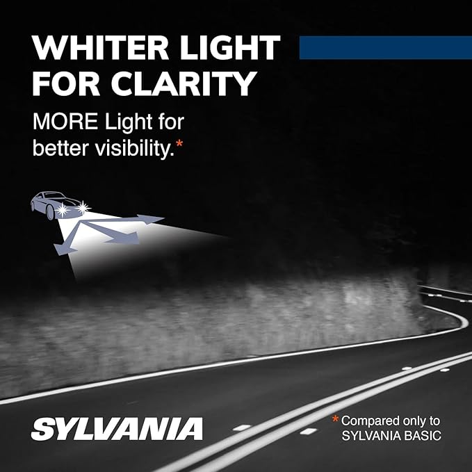 SYLVANIA - H1 SilverStar - High Performance Halogen Headlight Bulb, High Beam, Low Beam and Fog Replacement Bulb, Brighter Downroad with Whiter Light (Contains 2 Bulbs)
