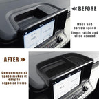 Muslogy Dashboard Storage Organizer Tray Compatible with Ford Maverick 2024 2022-2023 & Hybrid XL XLT Lariat Accessories Dash Insert Tray Behind Screen Won't Fit 2025 Maverick (Black)