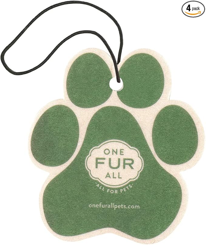 One Fur All Pet House Air Freshener - Cucumber Mint Pack of 4 - Non-toxic, Pet-Friendly Air Freshener for Small Spaces & Cars
