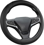 West Llama Customized Auto Car Steering Wheel Cover for Chevy 14.5-15 inches, Steering Wheel Cover for Chevrolet (Black - Sta