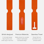 ANTLER Luggage Tags - Durable Rubber, for Suitcases & Travel Bags, Assorted Colors, Easy ID & Personalization, Fits Most Suit