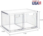 STORi Chloe Space-Saving Clear Drawer Organizer (4 Tall Drawers) Sort Office, Kitchen, Beauty Supplies, Makeup, Pens, Jewelry