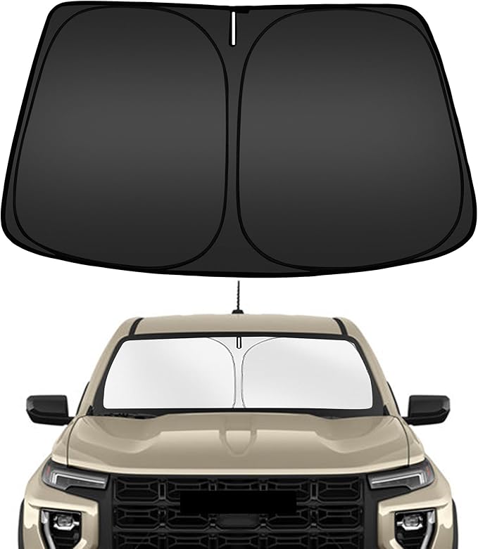 ARISMOTOR Windshield Sun Shade for GMC Canyon 2023-2025 2026, Custom Fit Foldable Front Window Sunshade Sun Visor Protector, Block UV Rays Keep Your Car Cooler