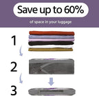 6 Pcs Compression Packing Cubes Waterproof Suitcase Travel Bag Luggage Backpack Organizer Travel Cubes for Packing-Purple But
