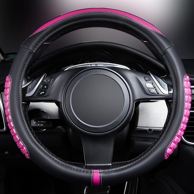 Flying Banner car Steering Wheel Cover Gel Massage Velvet Cool Warm Universal Size 15 inches SUV Truck Anti Slip Odorless Sum