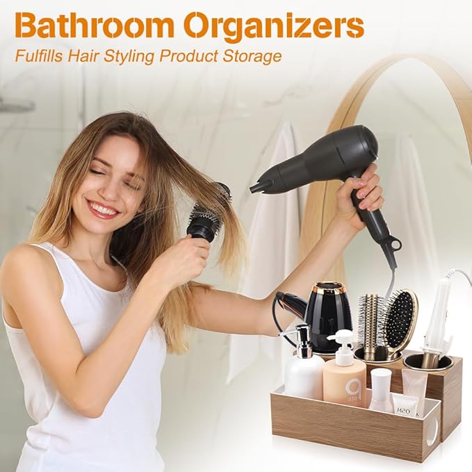 GFWARE Hair Tool Organizer - Bathroom Vanity Organizers and Storage, Hair Styling Accessories Hot Tools Organizer Hair Dryer,