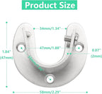 8 Packs Stainless Steel Closet Rod End Supports 1-1/3 Inch Wardrobe Bracket Heavy Duty Closet Pole Sockets Flange Rod Holder,