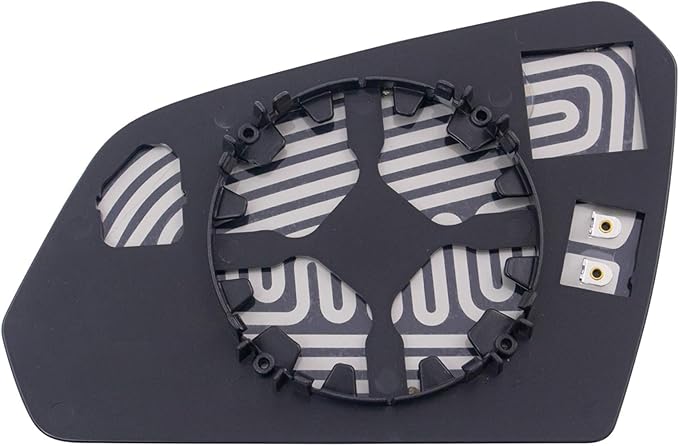 TRQ Passenger Side Mirror Glass Heated Snap-On Compatible with 2015-2019 Hyundai Sonata HY1325104