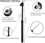 Tire Pressure Gauge Heavy Duty Dual Head Truck Tire Gauge Solid Brass Body Black Painting, Aluminum Slide, with Hook, Range 10-150psi for Bike Car SUV Vehicle Tester 2PCS