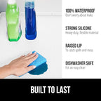 GORILLA GRIP Waterproof Silicone Under Sink Mat with Raised Lip for Kitchen and Bathroom, Cabinet Shelf Liner Stay in Place M