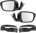 TRQ Driver & Passenger Side Power Mirror Set Paint to Match with Housing Turn Signal Compatible with 2014-2016 Nissan Rogue N