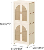 Heavy Duty Clothes Rack - Portable Foldable Wardrobe with Hanging Space on Wheels for Bedroom, Dorm, or Laundry Room Use, 81x