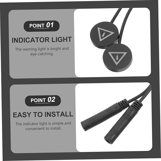 GALPADA Blind Spot Monitoring Blind Spot Mirror Light Indicators Blind Spot Kit Cars Blind Spot Light Indicators Cable Plasti