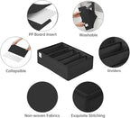 4 Packs T-shirt Drawer Organizers for Clothing,5 Grids Compartment Wardrobe Storage Box, Washable Clothes Organizer for Folde