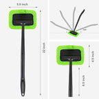 XINDELL Grip 22” Microfiber Car Window Cleaning Tool – Dash & Windshield Brush with Ergonomic Handle, Reusable Pads for Inter