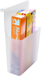 madesmart Over-Door Organizer, Storage for Aluminum Foil, Parchment Paper & Kitchen Wraps, Dual Divided Bins with Soft-Grip O