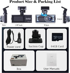 4K Dash Cam Front, WiFi Dash Camera for Cars, Mini Dashcam with Super Night Vision,1.97 Inch Screen, Loop Recording, G-Sensor