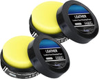 2Pcs Leader Cleaning and Care Cream & Cleaning Paste for Leather Care, Automotive Interior Leather Cleaning Cream, Leather Re