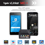 Vgate vLinker MC+ Bluetooth OBD2 Car Diagnostic Scan Tool for iOS, Android, Windows