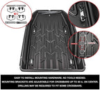 JEGS Rooftop Cargo Carrier for Car Storage - Large Roof Rack Style Carrier - Heavy Duty Weatherproof Storage - Made in USA - 18 Cubic Ft - 110 Lb Capacity - Aero Hard Shell