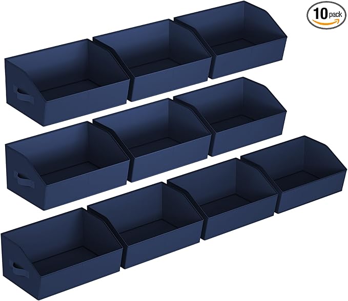 Homsorout Closet Baskets for Shelves Trapezoid - Decorative Storage Baskets with Handle, Closet Bins for Organization, Shelf 