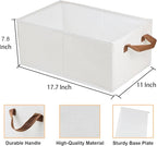 Fordonral Pack of 3 Large Capacity Storage Bins Closet Organizer System, Sturdy Foldable Boxes for Organizing Clothing, Sheet