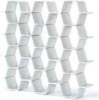 Drawer Splitter 16-piece Set Adjustable Honeycomb Organizer Tie Sock Organizer Underwear Panties Cosmetic Sorter (Grey)