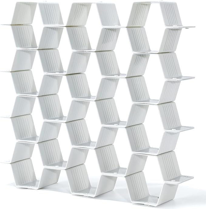 Drawer Splitter 16-piece Set Adjustable Honeycomb Organizer Tie Sock Organizer Underwear Panties Cosmetic Sorter (Grey)