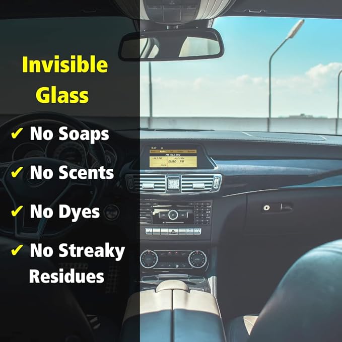 Invisible Glass 92164-6PK Premium Glass Cleaner Spray for Car Windshields and Windows, Automotive and Home Window Cleaner, St