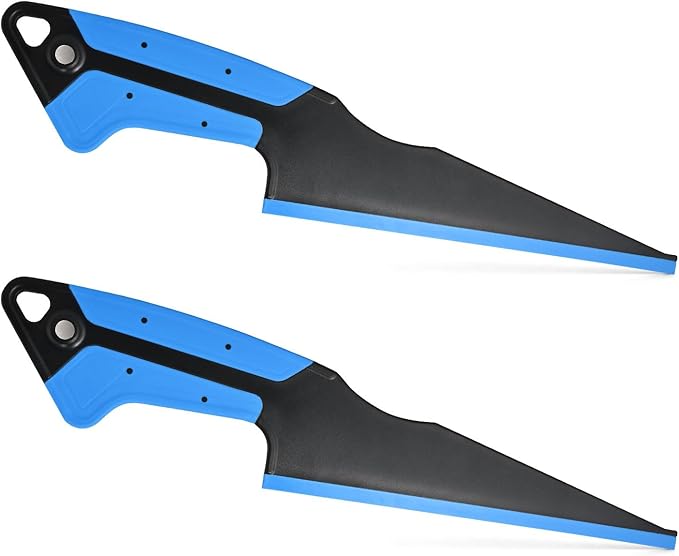NEWISHTOOL 2 PCS Window Tint Squeegee Magnetic Rubber Scraper Tool, All-Purpose Squeegee for Film Installing, Glass Cleaning Water Remove, Fixed Rubber Lip Water Blade Side Wiper Swiper Tint Tool