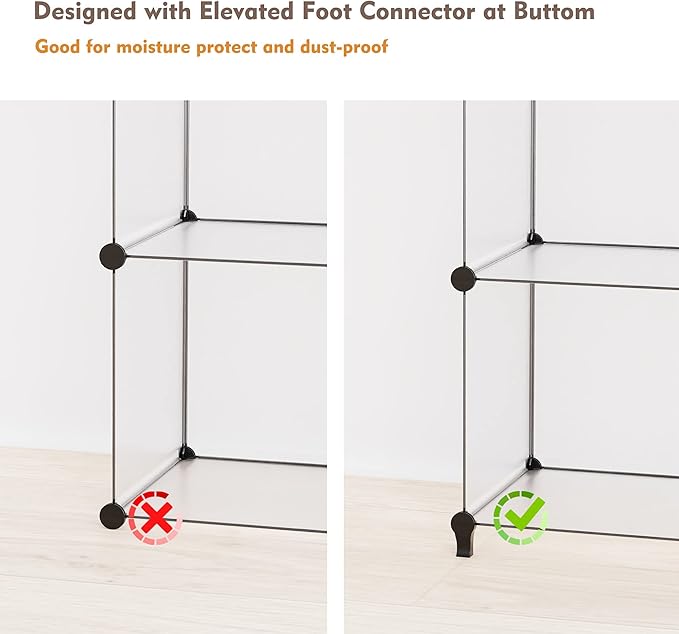 HOMIDEC Closet Organizers and Storage, 9 Cube Storage Organizer, Portable Closet Organizer Storage Cubes Shelves for Clothes,