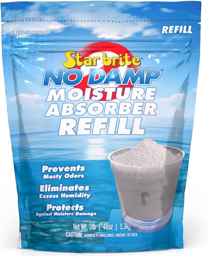 STAR BRITE No Damp Moisture Absorber & Dehumidifier 48 Ounce Refill - Simple, Portable, Humidity Control for Boats, RVs,
