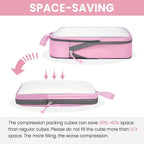 BAGAIL 6 Set Ultralight Compression Packing Cubes Packing Organizer for Travel Accessories Luggage Suitcase Backpack
